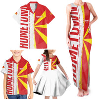 Hometown Macedonia Family Matching Tank Maxi Dress and Hawaiian Shirt Flag and Map - Wonder Print Shop