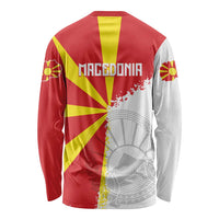 Hometown Macedonia Long Sleeve Shirt Flag and Map - Wonder Print Shop