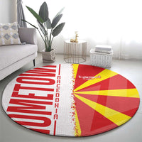 Hometown Macedonia Round Carpet Flag and Map