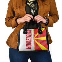 Hometown Macedonia Shoulder Handbag Flag and Map
