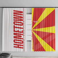 Hometown Macedonia Window Curtain Flag and Map - Wonder Print Shop