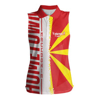Hometown Macedonia Women Sleeveless Polo Shirt Flag and Map - Wonder Print Shop