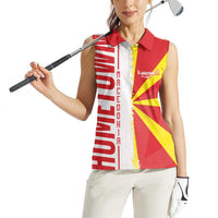 Hometown Macedonia Women Sleeveless Polo Shirt Flag and Map - Wonder Print Shop