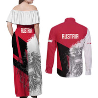 Hometown Cuba Couples Matching Off Shoulder Maxi Dress and Long Sleeve Button Shirt Flag and Map - Wonder Print Shop