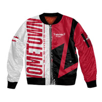 Hometown Cuba Sleeve Zip Bomber Jacket Flag and Map - Wonder Print Shop