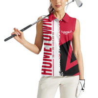 Hometown Cuba Women Sleeveless Polo Shirt Flag and Map - Wonder Print Shop