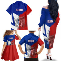 Hometown Czechia Family Matching Off The Shoulder Long Sleeve Dress and Hawaiian Shirt Flag and Map - Wonder Print Shop