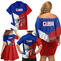 Hometown Czechia Family Matching Off Shoulder Short Dress and Hawaiian Shirt Flag and Map - Wonder Print Shop