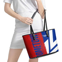 Hometown Czechia Leather Tote Bag Flag and Map - Wonder Print Shop