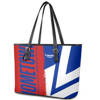 Hometown Czechia Leather Tote Bag Flag and Map - Wonder Print Shop