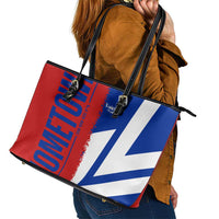 Hometown Czechia Leather Tote Bag Flag and Map - Wonder Print Shop