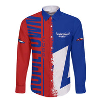 Hometown Czechia Long Sleeve Button Shirt Flag and Map - Wonder Print Shop