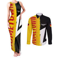 Hometown Germany Couples Matching Tank Maxi Dress and Long Sleeve Button Shirt Flag and Map - Wonder Print Shop