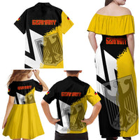 Hometown Germany Family Matching Off Shoulder Maxi Dress and Hawaiian Shirt Flag and Map - Wonder Print Shop