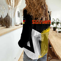 Hometown Germany Women Casual Shirt Flag and Map - Wonder Print Shop