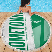 Hometown Nigeria Beach Blanket Flag and Map - Wonder Print Shop