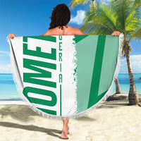 Hometown Nigeria Beach Blanket Flag and Map - Wonder Print Shop