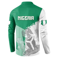 Hometown Nigeria Button Sweatshirt Flag and Map - Wonder Print Shop