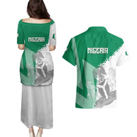 Hometown Nigeria Couples Matching Puletasi and Hawaiian Shirt Flag and Map - Wonder Print Shop