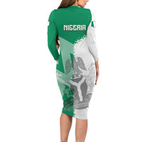 Hometown Nigeria Family Matching Long Sleeve Bodycon Dress and Hawaiian Shirt Flag and Map - Wonder Print Shop