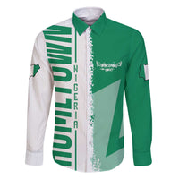 Hometown Nigeria Family Matching Off The Shoulder Long Sleeve Dress and Hawaiian Shirt Flag and Map - Wonder Print Shop