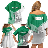 Hometown Nigeria Family Matching Off Shoulder Short Dress and Hawaiian Shirt Flag and Map - Wonder Print Shop
