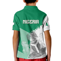 Hometown Nigeria Kid Polo Shirt Flag and Map - Wonder Print Shop