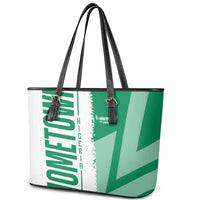 Hometown Nigeria Leather Tote Bag Flag and Map - Wonder Print Shop