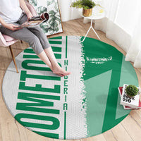 Hometown Nigeria Round Carpet Flag and Map