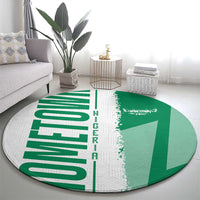 Hometown Nigeria Round Carpet Flag and Map
