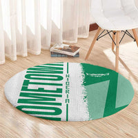 Hometown Nigeria Round Carpet Flag and Map