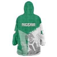 Hometown Nigeria Wearable Blanket Hoodie Flag and Map - Wonder Print Shop