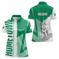 Hometown Nigeria Women Polo Shirt Flag and Map - Wonder Print Shop
