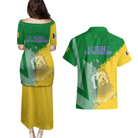 Hometown Saint Vincent and the Grenadines Couples Matching Puletasi and Hawaiian Shirt Flag and Map - Wonder Print Shop