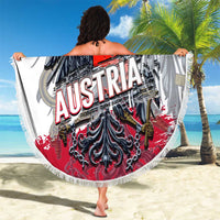 Coat Of Arms Austria Beach Blanket Grunge Style - Wonder Print Shop
