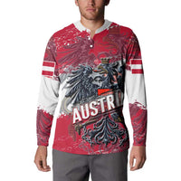 Personalized Coat Of Arms Austria Button Sweatshirt Grunge Style - Wonder Print Shop