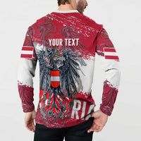 Personalized Coat Of Arms Austria Button Sweatshirt Grunge Style - Wonder Print Shop