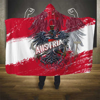 Coat Of Arms Austria Hooded Blanket Grunge Style
