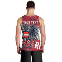 Personalized Coat Of Arms Austria Men Tank Top Grunge Style - Wonder Print Shop