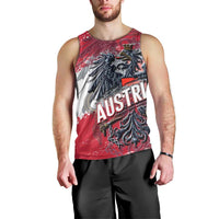 Personalized Coat Of Arms Austria Men Tank Top Grunge Style - Wonder Print Shop
