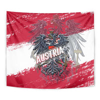 Coat Of Arms Austria Tapestry Grunge Style - Wonder Print Shop