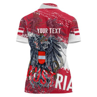 Personalized Coat Of Arms Austria Women Polo Shirt Grunge Style - Wonder Print Shop