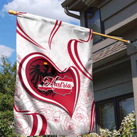 Austria In My Heart Garden Flag Osterreich Map Flag - Wonder Print Shop