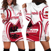 Personalized Austria In My Heart Hoodie Dress Osterreich Map Flag - Wonder Print Shop