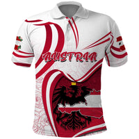 Personalized Austria In My Heart Polo Shirt Osterreich Map Flag - Wonder Print Shop