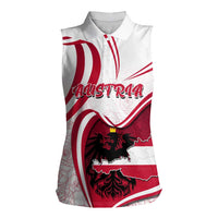 Personalized Austria In My Heart Women Sleeveless Polo Shirt Osterreich Map Flag - Wonder Print Shop