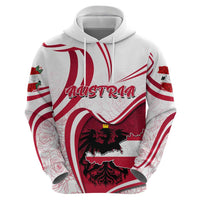 Personalized Austria In My Heart Zip Hoodie Osterreich Map Flag - Wonder Print Shop