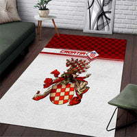 Croatia Area Rug Vintage Coat Of Arms - Wonder Print Shop