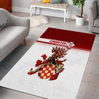 Croatia Area Rug Vintage Coat Of Arms - Wonder Print Shop