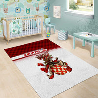 Croatia Area Rug Vintage Coat Of Arms - Wonder Print Shop